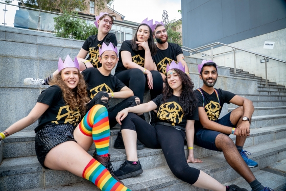 Group of UNSW students participating in the Mardi Gras