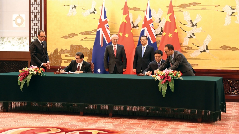 Chinese Premier Li Keqiang & Australian PM, Malcolm Turnbull
