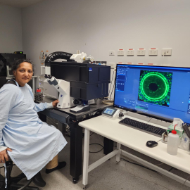 Photo of Dr Kaushiki Kadam in her lab