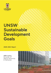 UNSW SDGs Annual Report 2020-2021 cover image