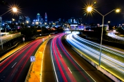 Roads at night in western Australia