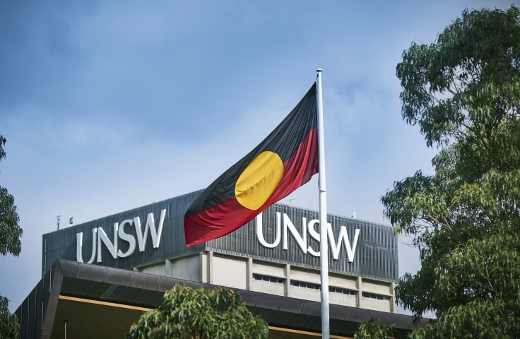 The Aboriginal flag flies on UNSW Kensington campus