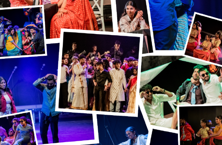 Collage of photos from the ‘Oli Olli’ production by Anjali Tamil Society