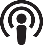 Podcast icon in black and white