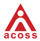 Red triangle as the ACOSS logo